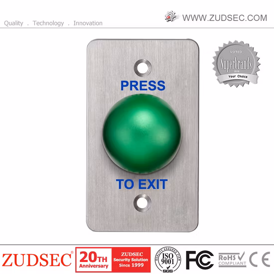 Pulsante di rilascio della porta con interruttore a chiave del sistema di controllo accessi in acciaio inossidabile